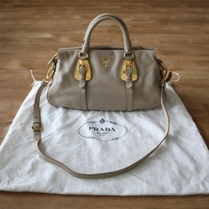 Prada Soft Calf Leather Handbag (BN1903 Quarzo)